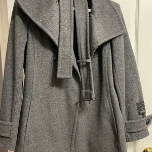 Elegant Gray Women's Trench Coat